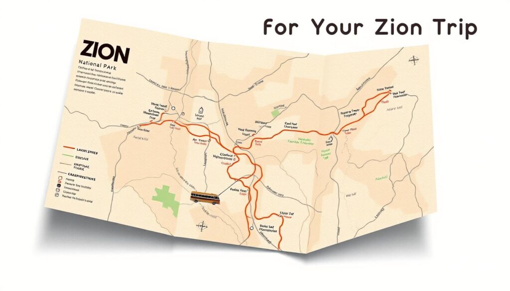 Zion National Park Shuttle Map